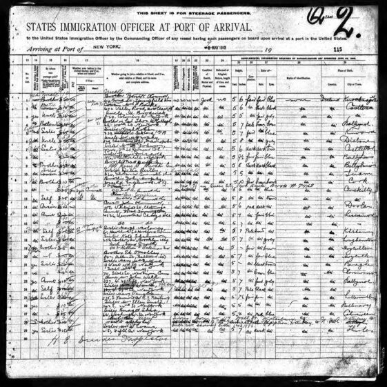 Ships Manifest SS Baltic, 28 April 1910 Page 2 | www.ancestry.com