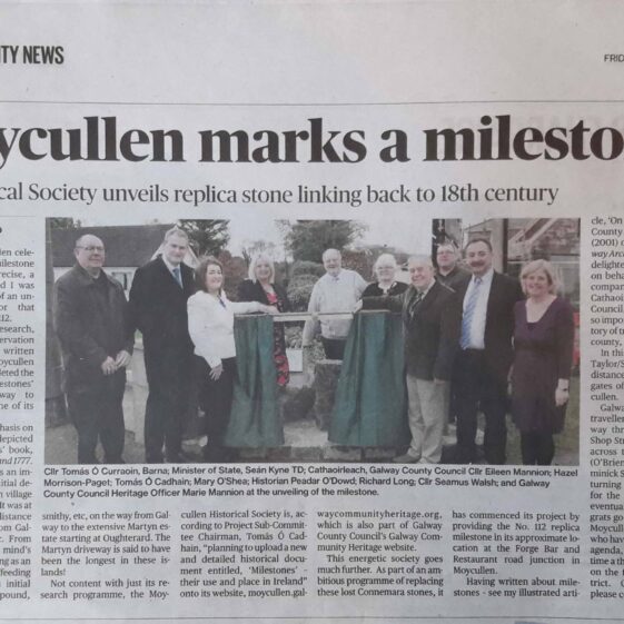 Article by Peadar O'Dowd in edition 8 December 2017 of the Connacht Tribune | Courtesy Connacht Tribune
