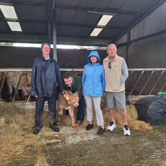 20250911_125135 Susan Lydon and her husband Pat Murray from Boston visit the homestead of her great grandparents (Patrick Lydon & Sarah Reilly) at Loughwell. Made welcome by her cousin Tom Lydon and his nephew Joe Lydon. 11 September 2025 | Moycullen Heritage