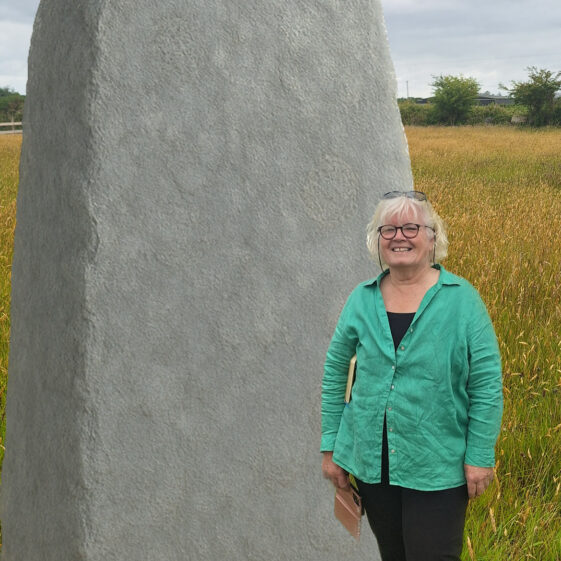 Photo created to give an idea of the scale of Cloch Mhór Liagáin.