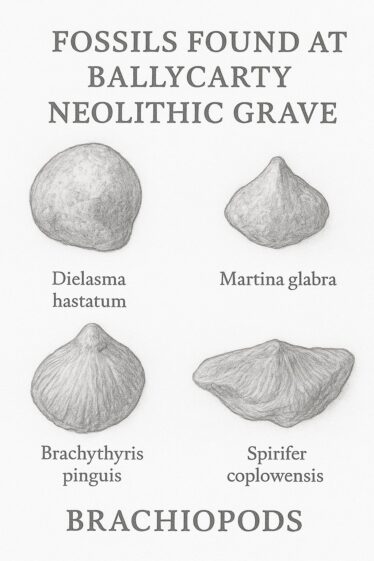 AI Generated Sketch of Brachipods found at Neolithic Site in Kerry