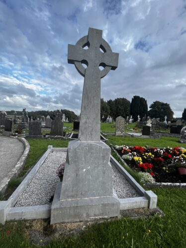 Brachipods Visible on a Celtic Cross in Maigh Cuilinn Graveyard