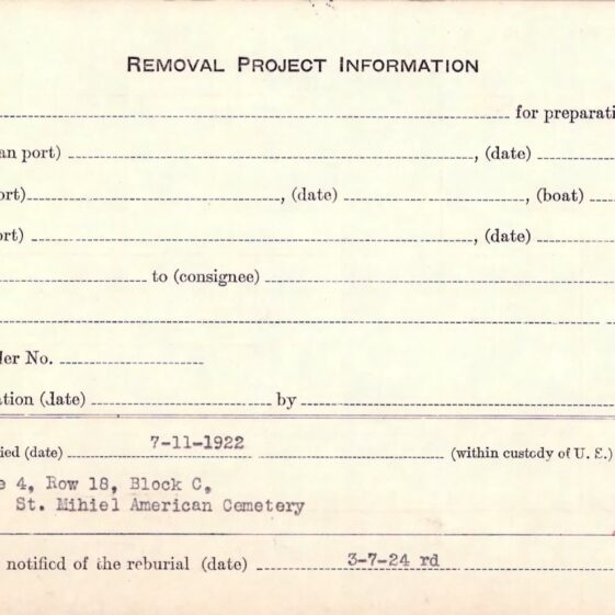 US Army Burial Card of William Dunne | https://uk.forceswarrecords.com/