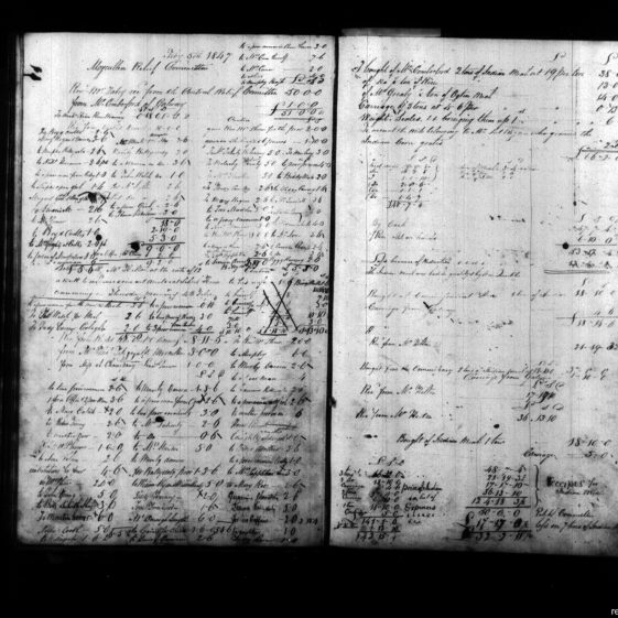 Moycullen Famine Relief Accounts 1847