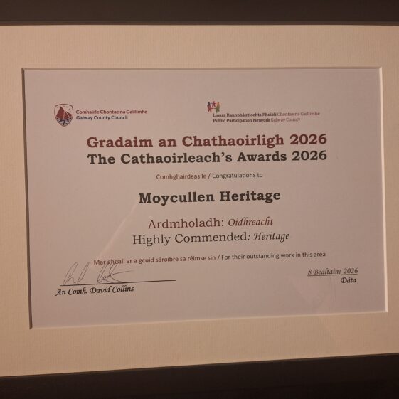 The Cathaoirleach Awards 2026 - Highly Commended for Best Contribution to Heritage | Moycullen Heritage
