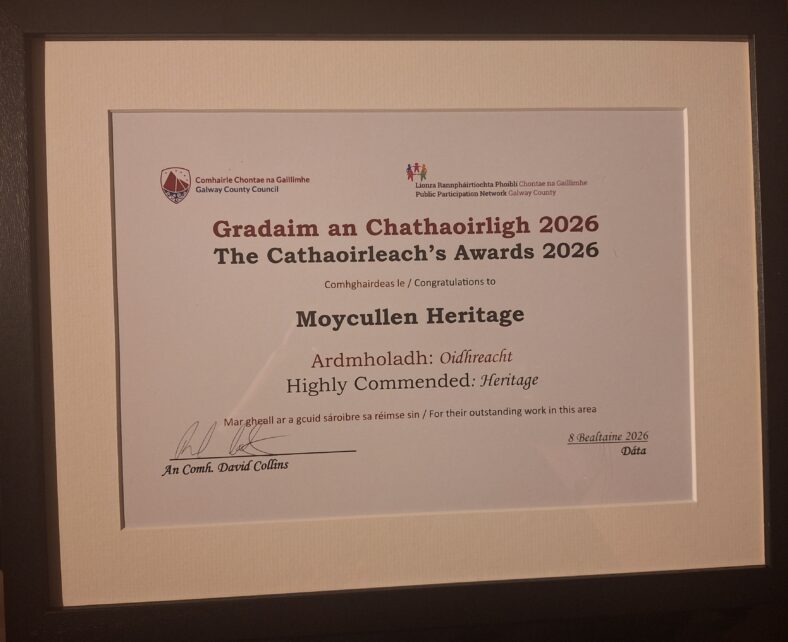 The Cathaoirleach Awards 2026 - Highly Commended for Best Contribution to Heritage | Moycullen Heritage