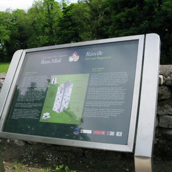 Interpretive signage in Rinville Park