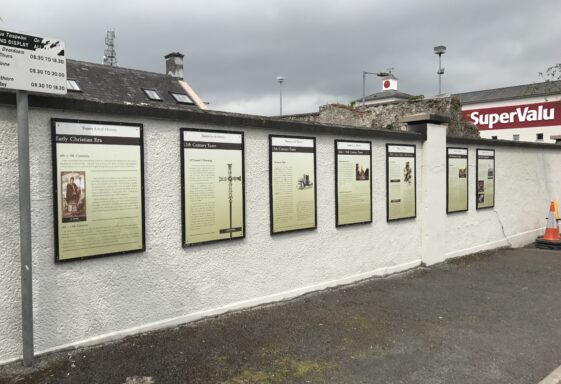 26.	 The History of Tuam on nine storyboards