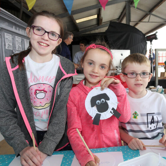 Ciara, Emma and Sean Dolan from Portumna at the Sheep 2018 held at Teagasc, Athenry.Photograph: Hany Marzouk