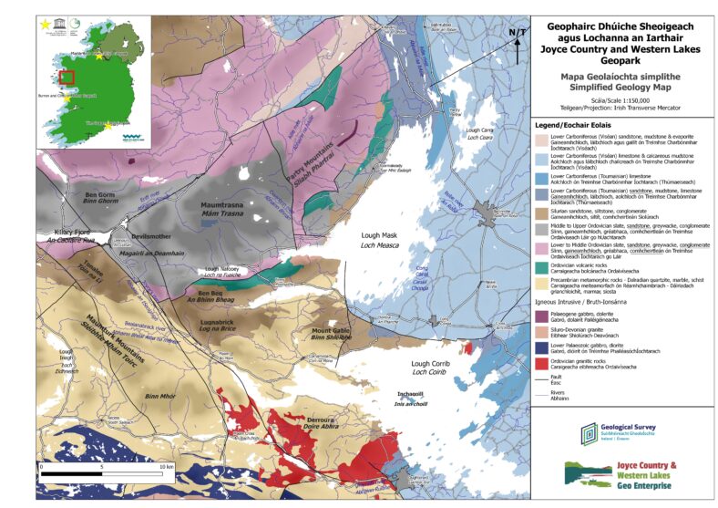 Simplified geology map