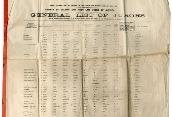 County Galway and Poor Law Union of Clifden. General List of Jurors