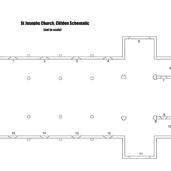 Church-Schematic showing position of windows | Roger Harrison