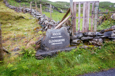 Townland boundary marker. Lat/Long: 53° 36.9487N, 10° 11.4095W - What3Words: ///rugged.scrapbooks.recommended | Roger Harrison