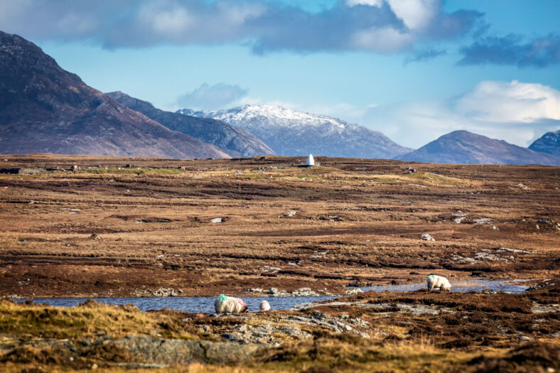 The landing place of the first transatlantic flight by Alcock and Browne in 1919. The white monument marks the spot of the landing.  | Roger Harrison