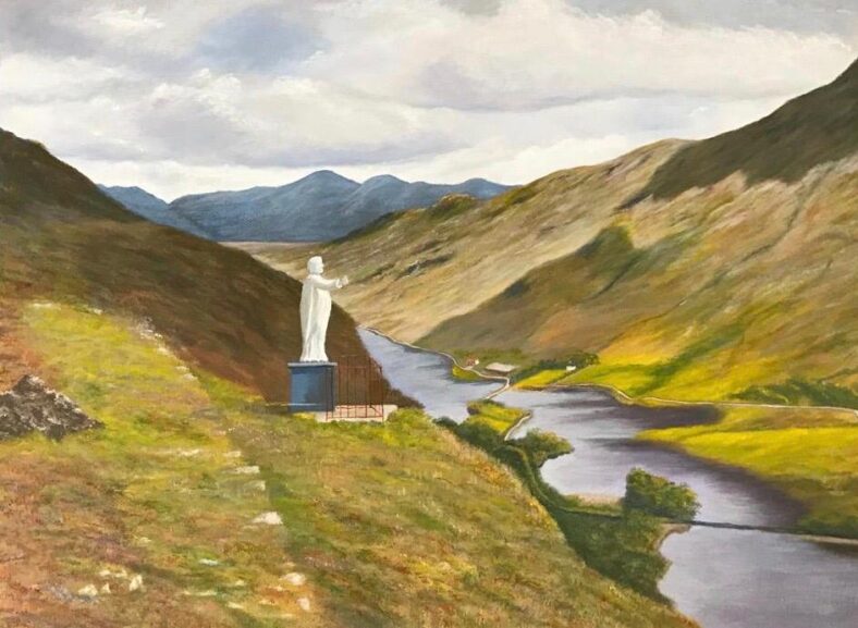 Statue overlooking Kylemore Abbey  | Jim O'Sullivan