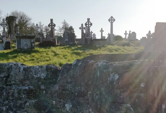 Killererin Mass stile to old medeival church and graveyard
