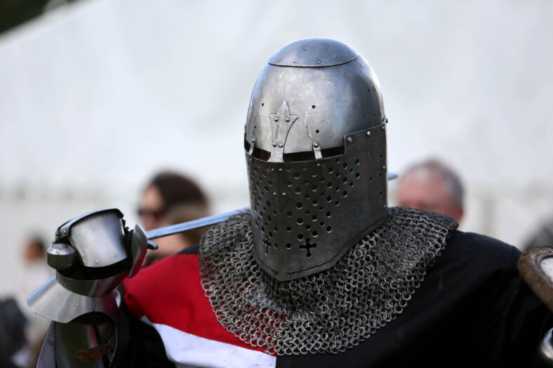 Michael Dugon of Medieval Armed Combat Ireland displaying the Medieval fights at the Athenry walled towns Day, Co. Galway.
 | Photo: Hany Marzouk
