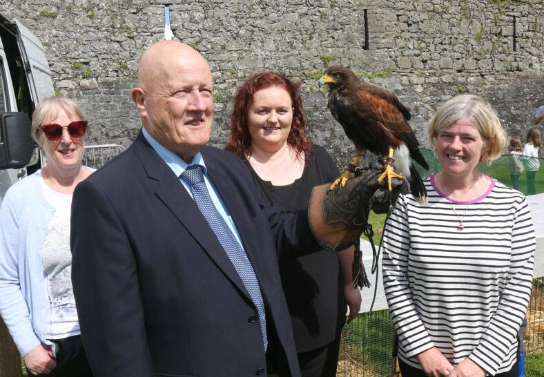 Chathaoirleach of Municipal District of Athenry
-Oranmor Cllr. Jim Cuddy officially opened the Athenry Walled Town's Day last Sunday with Grainne Ssmyth, Caroline Hannon and Maria Mannion County Galway heritage officer.
 | Photo: Hany Marzouk