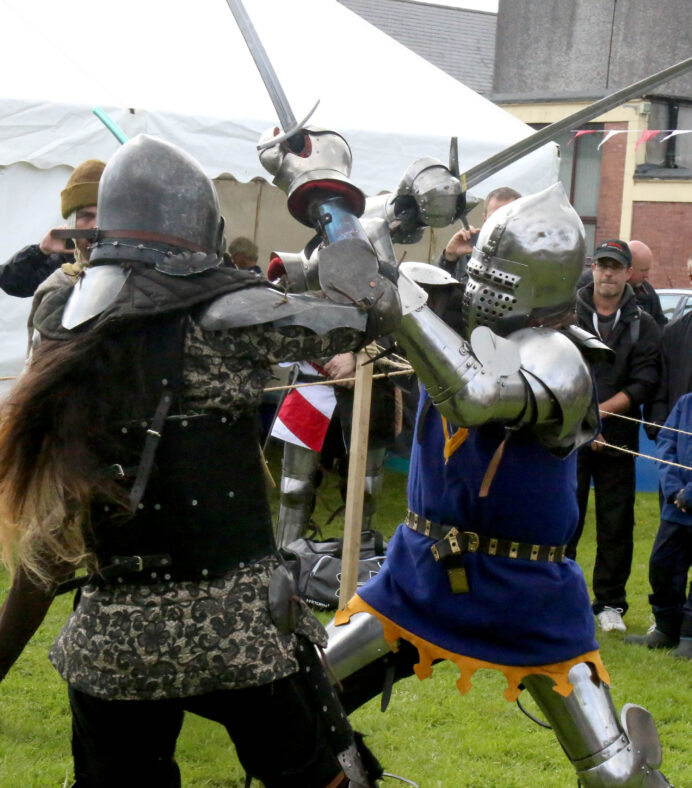 Four times world champion I.M.C.F. Lara Serviolle fighting Peter Postol at the Athenry Walled Town's Day. 
 | Photo: Hany Marzouk