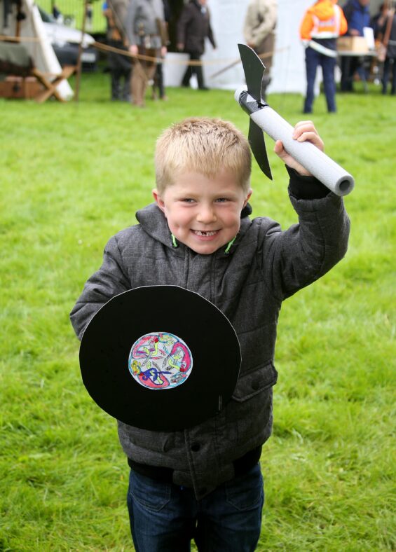 Flynn Miller from Kiltullagh Members of Medieval Armed Combat Team demonstrating the Medieval sword fighting at the Athenry Walled Towns Day, Co. Galway.
 | Photo: Hany Marzouk