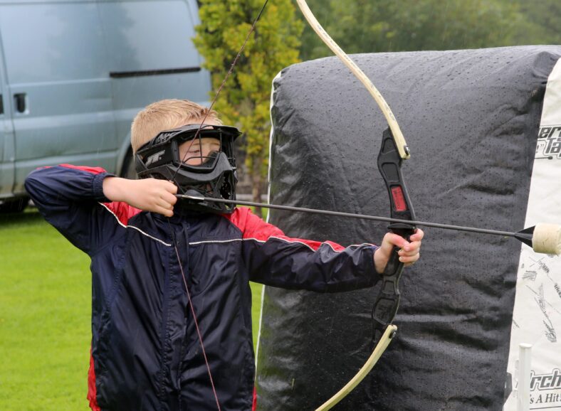 Éanna McWalter, age 9 from Ballinderreen enjoying the Archery at the Athenry Walled Towns Day, Co. Galway.
 | Photo: Hany Marzouk