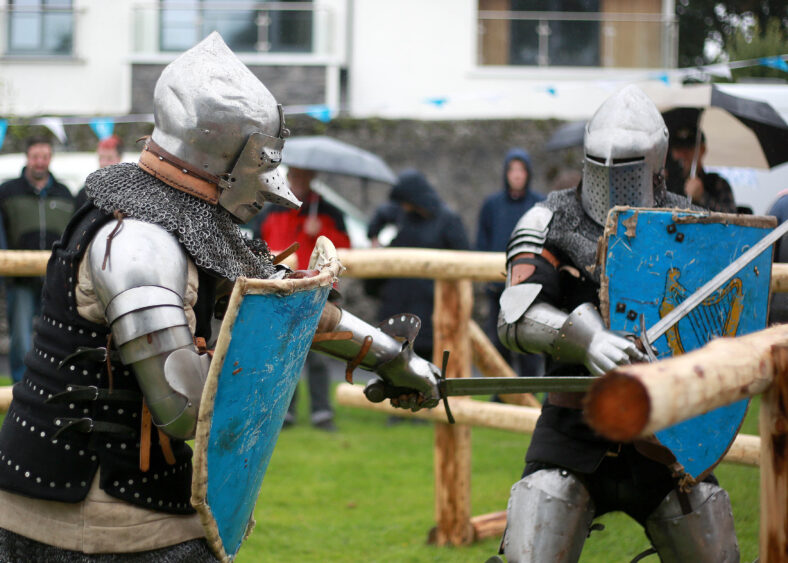 Anthoy Power and Brendan Halpin of Medieval Armoured Combat Ireland taking part at the Athenry Walled Towns Day, Co. Galway as a 1916 fitter as part of the National Heritage Week.
 | Photo: Hany Marzouk