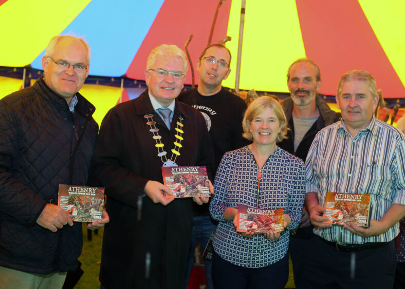 Pictured at the opening of the Athenry Walled Towns Day as part of the National Heritage Week were  Cllr. Peter Feeney, Dep. County Mayor Cllr. Joe Byrne, Alan Burgess manager of the Athenry Heritage Centre, Marie Mannion Galway county council heritage officer, Cllr Gabriel Connelly and Cllr. Michael Maher. | Photo: Hany Marzouk