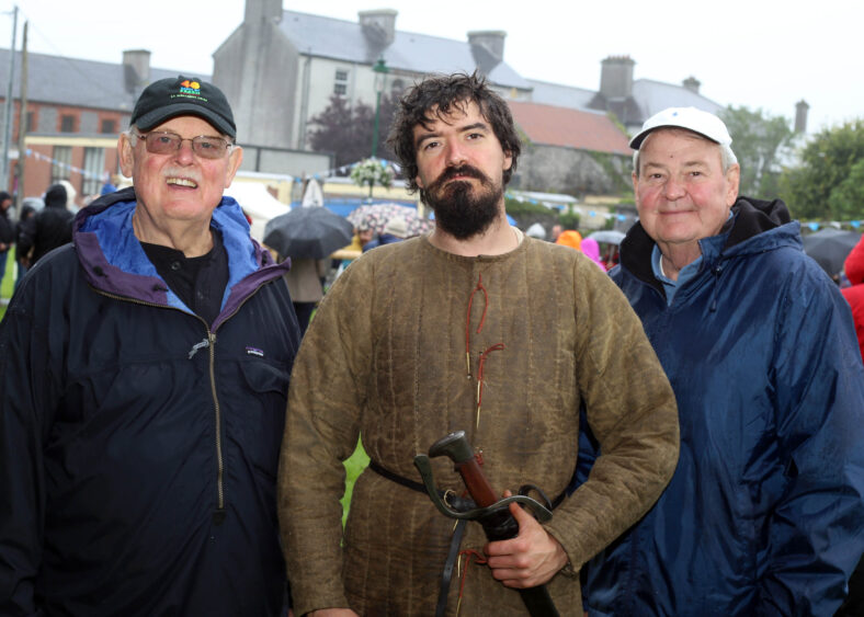 Terry Sullivan and Phil Vergamini from Newmexico with Ashley O'Rourke at the Athenry Walled Towns Day as part of the National Heritage Week  | Photo: Hany Marzouk
