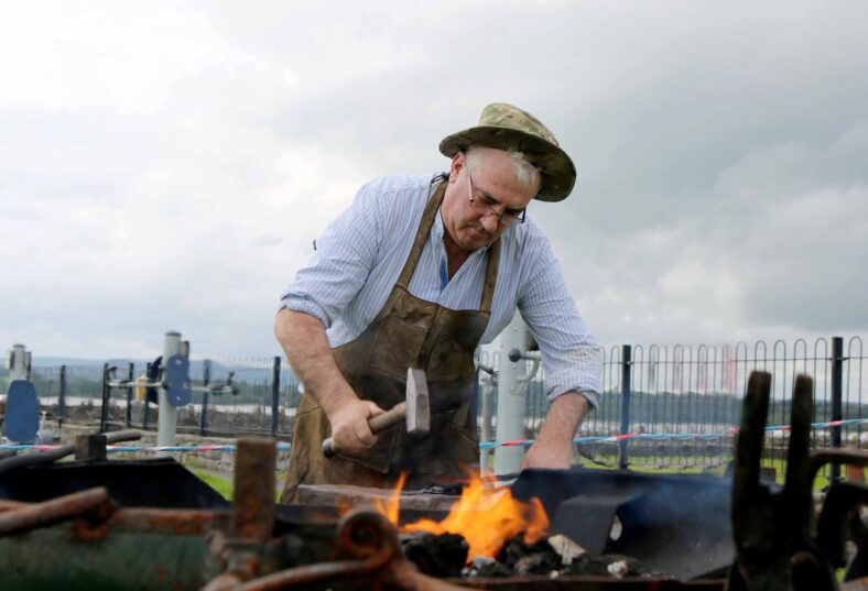 Tom Kavanagh showing some forging skills at Loughrea Medieval festival, Co. Galway. 
