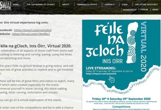 Féile na gCloch, Inis Óirr, Virtual 2020