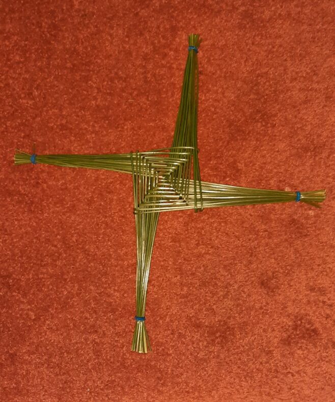 Brigid Crosses made from rushes twine & wool