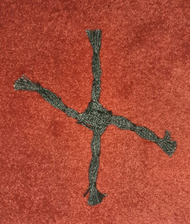 Brigid Crosses made from rushes twine & wool