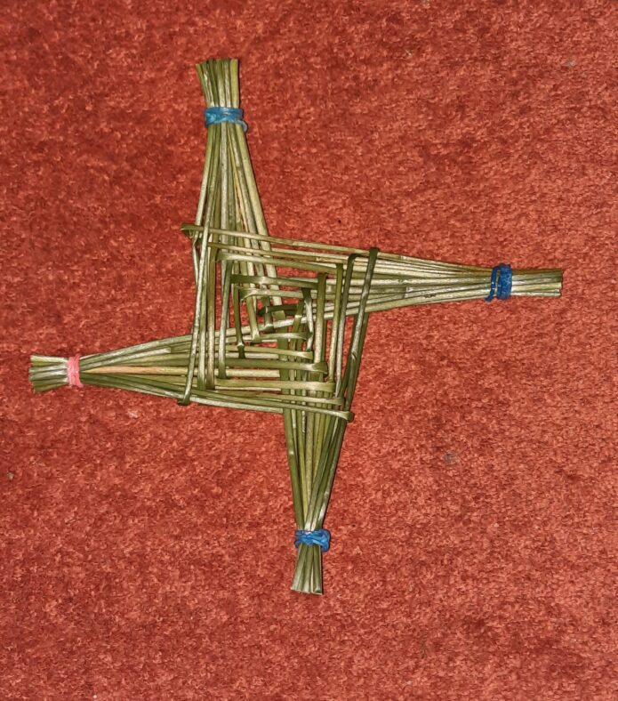 Brigid Crosses made from rushes twine & wool