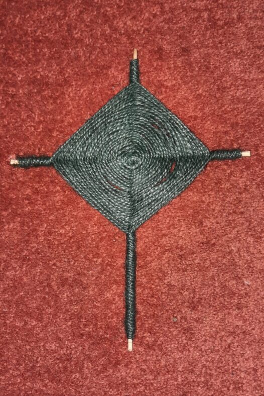 Brigid Crosses made from rushes twine & wool