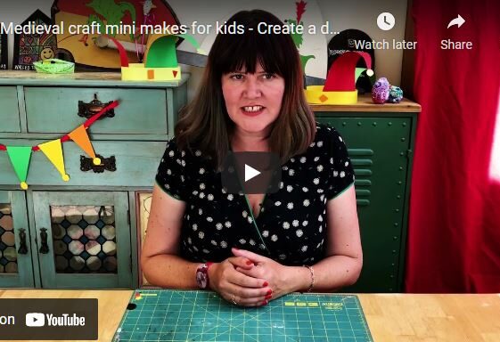 Medieval craft mini makes for kids - Create a dragons egg and an origami dragons eye