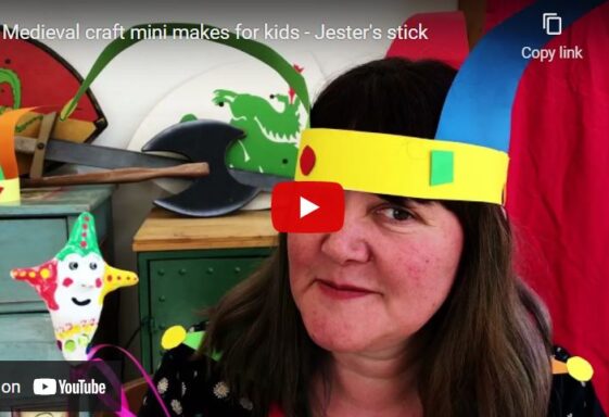 Medieval craft mini makes for kids - Jester's stick