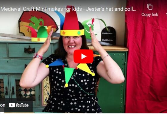 Medieval craft mini makes for kids – Jester’s Hat and Collar