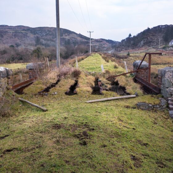 The remains of a bridge just outside Clifden. Lat / Long: 53° 29' 12.84'' N, 10° 0' 7.2'' W.
What3Words: ///truck.outline.journey.
Eircode: none available. | Roger Harrison