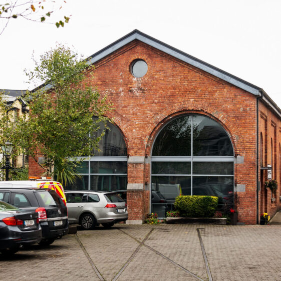 The old engine shed, now a museum.  
Lat / Long: 53° 29' 17.88'' N, 10° 1' 4.8'' W.
What3words: ///haunts.bedding.wording.
Eircode: H71 A433.
 | Roger Harrison