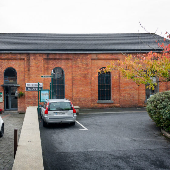 The old engine shed, now a museum.  
Lat / Long: 53° 29' 17.88'' N, 10° 1' 4.8'' W.
What3words: ///haunts.bedding.wording.
Eircode: H71 A433.
 | Roger Harrison
