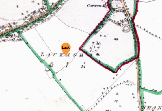 Lackagh, Leacach flags or hill side