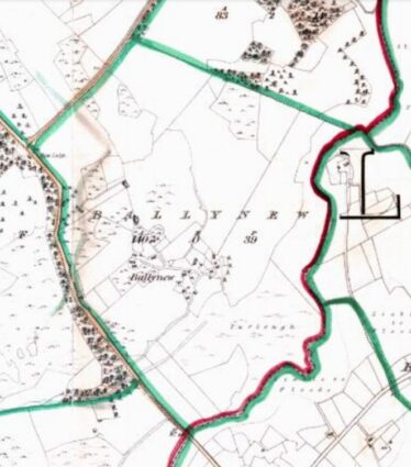Ballynew OS Map 1840 | Source: webworld.org