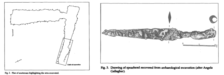Credit: Martin Fitzpatrick, 'The Excavation of a Souterrain Entrance at Loughrea Golf Course, County Galway', Journal of the Galway Archaeological and Historical Society, Vol. 54 (2002), pp. 215-220.
