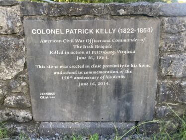 Memorial Stone to Col. Patrick Kelly. Castlehacket  | Photo: Liam Burke