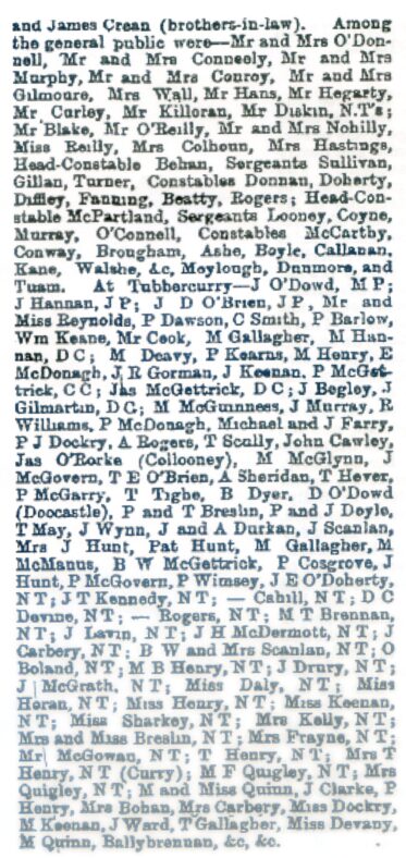 Death & Funeral of Mrs Crean