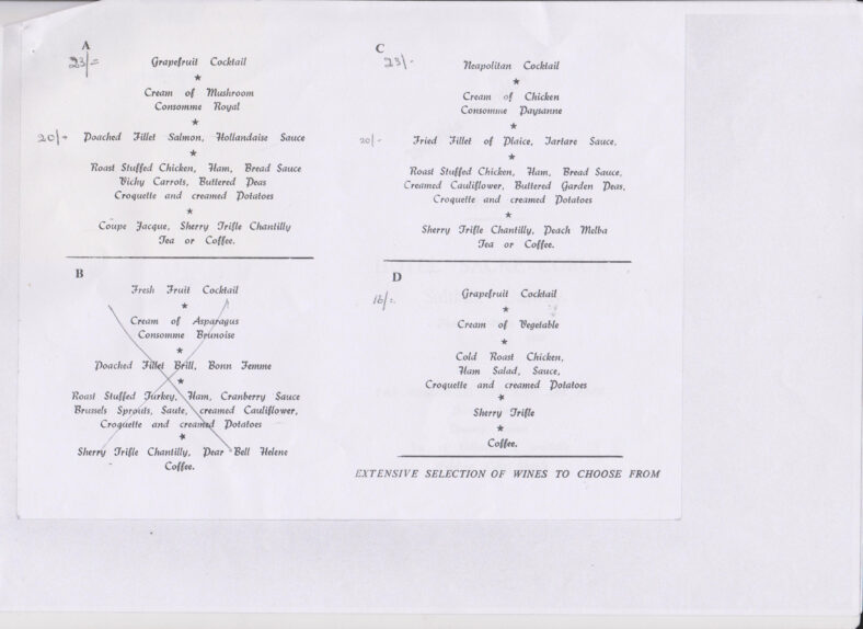 Wedding Menus