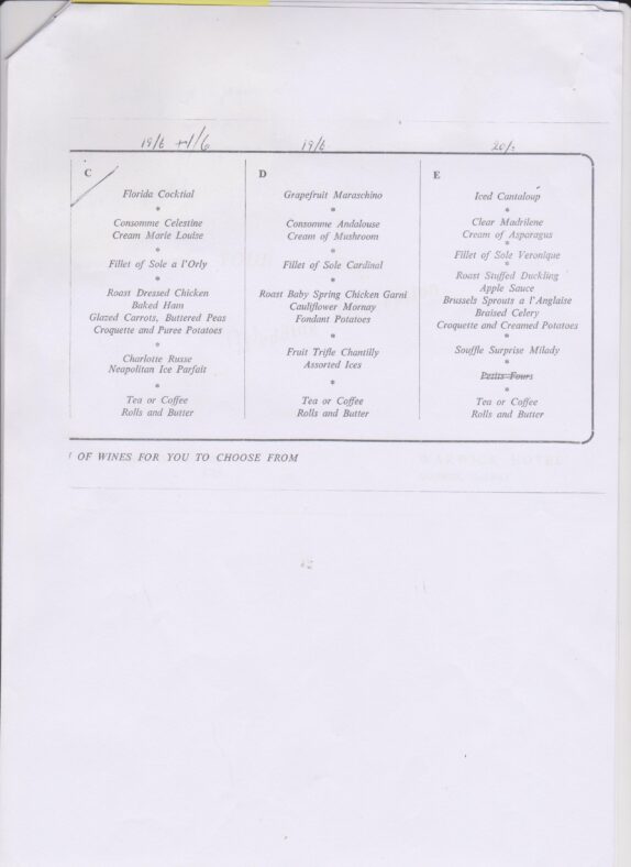 Wedding Menus