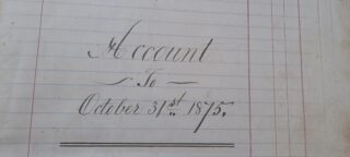 Account Ledger 1875