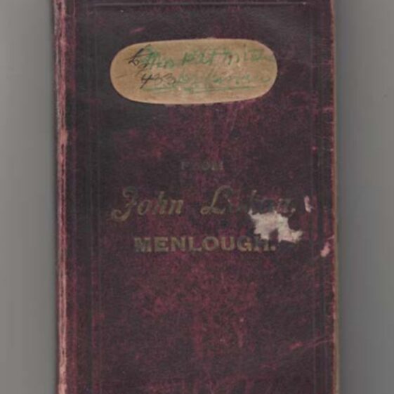 Lohans Tick Book front cover Front Cover Lohans Tickbook 1905
