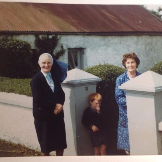 Outside her home Derrylissane Menlough | Courtesy of Patsy Laffey